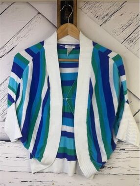 VTH Cache Y2K Open Front Shrug Knit Cropped Cardigan Women XS Indie Retro